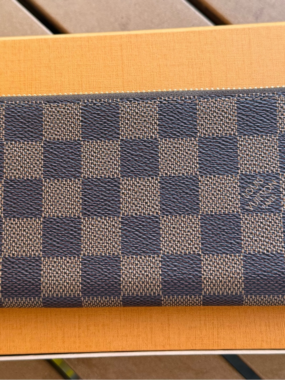 Louis Vuitton Damier Ebene Check Card Holder - Brown